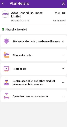 View insurer information and detailed plan benefits.