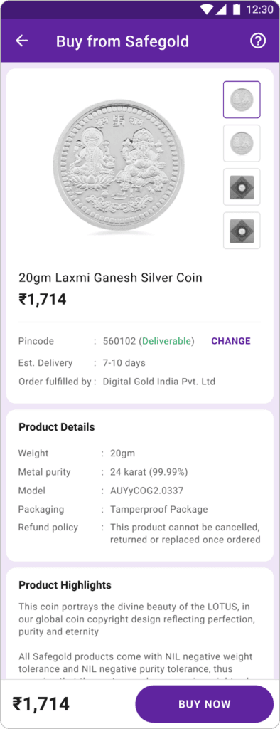 Click on “Buy Now”
