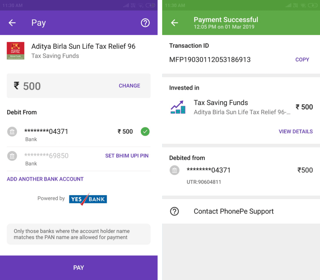 Make payments using a UPI-linked bank account and get an instant receipt